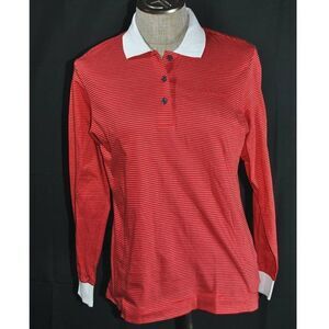 Visconti Red White Striped Polo Shirt - M